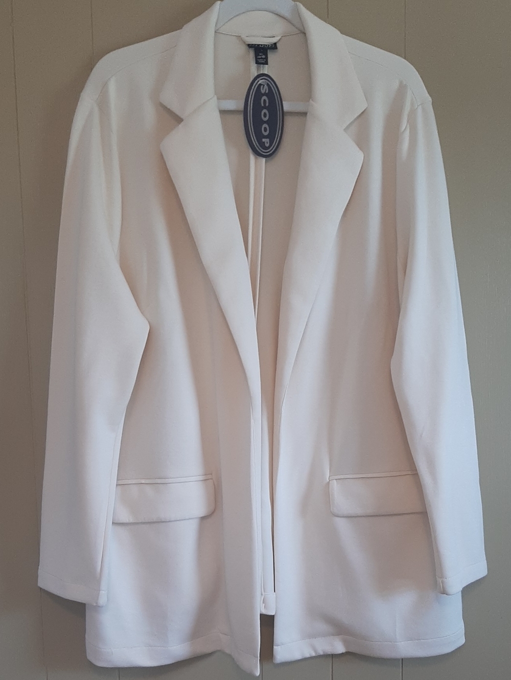 Scoop XL Open-Front Blazer Jacket Classic For Jeans Or Semi Formal Wear New